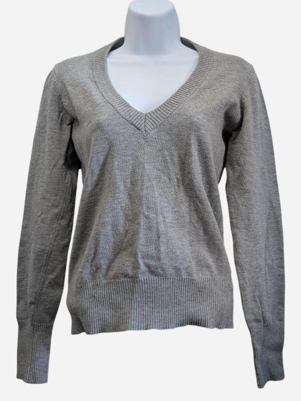 2/$16 | Classic V-Neck Women's Sweater - Gray (L)